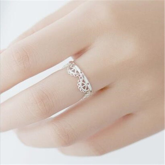 Ring 925 Silber, Krone Blumen, Damen - Bild 1