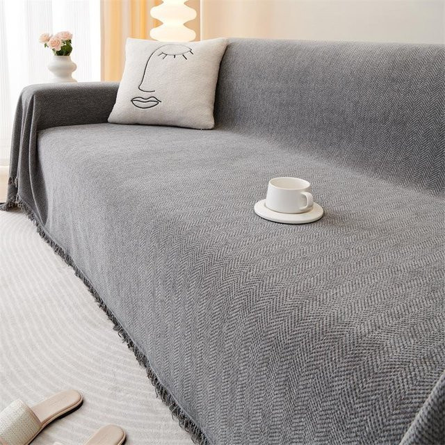 Super Six Chenille Sofa-Bezug Grün B: 180 cm, T: 130 cm - Bild 1