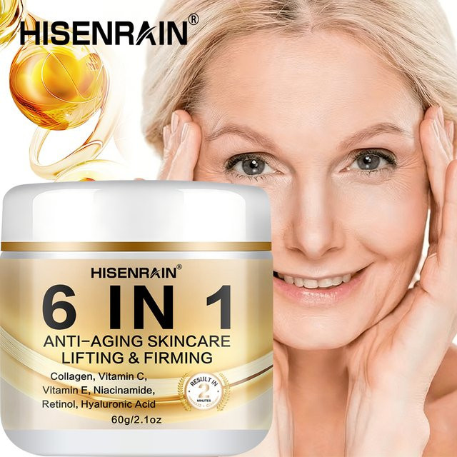HISENRAIN 6-in-1 Anti-Aging-Straffungscreme, Gesicht, Reife Haut, Unisex - Bild 1