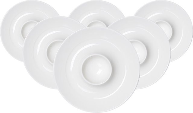 Ritzenhoff & Breker Eierbecher Skagen aus Porzellan, Weiß, 6er Set, Durchmesser: 12,5 cm - Bild 1
