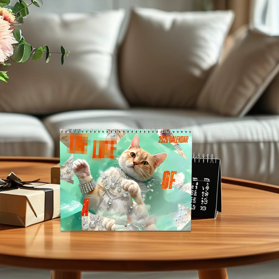 Katzenkalender 2026 Wandplaner mit 12 Monaten in Mehrfarbig - Bild 2