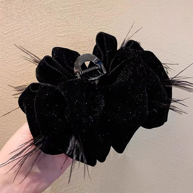 FENGCHE Haarklammer, Samt, Strass, Damen - Bild 1
