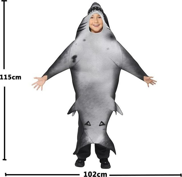 Fischkostüm Thunfisch, Verkleidungskleidung, Grau, One Size - Bild 1