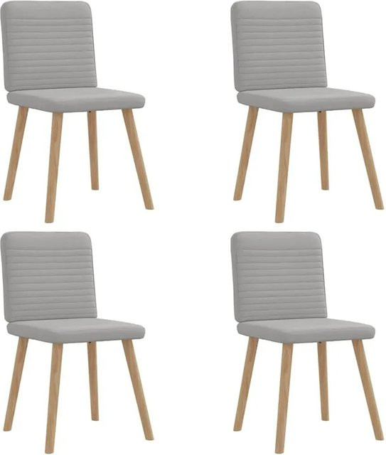 vidaXL Esszimmerstühle 4er Set Wolkengrau Stoff B/T/H: 47,5 x 54,0 x 86,0 cm - Bild 1