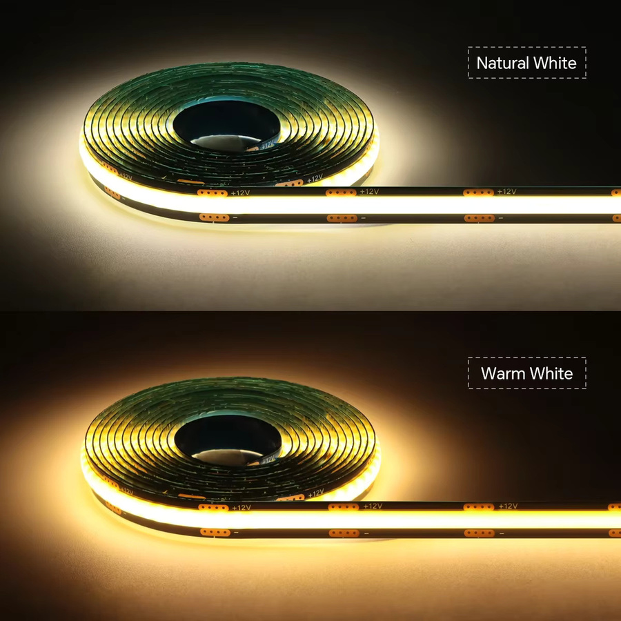 Gyarfas 6-in-1 COB LED-Streifen-Set in Schwarz mit berührunglosem Handscan-Dimmer, Warmweiß, zur Hintergrundwanddekoration und als Unterbauleuchte - Bild 6