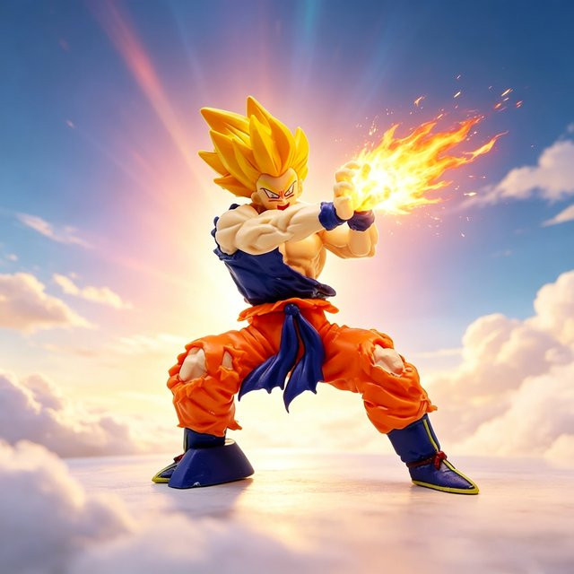 Bandai Dragon Ball Z Son Goku Super Saiyan Kakarotto Actionfigur, 16cm - Bild 1