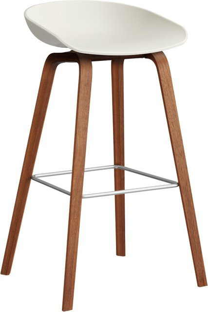 HAY About A Stool AAS 32 Hocker in Beige mit Eichenholz oder Walnussholz und Polypropylen - Bild 1