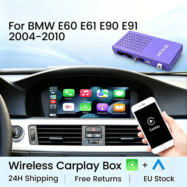 MEKEDE Android Auto Wireless CarPlay AI Box für BMW CCC CIC Original-Bildschirme mit Sprachsteuerung und Plug-and-Play-Installation - Bild 1