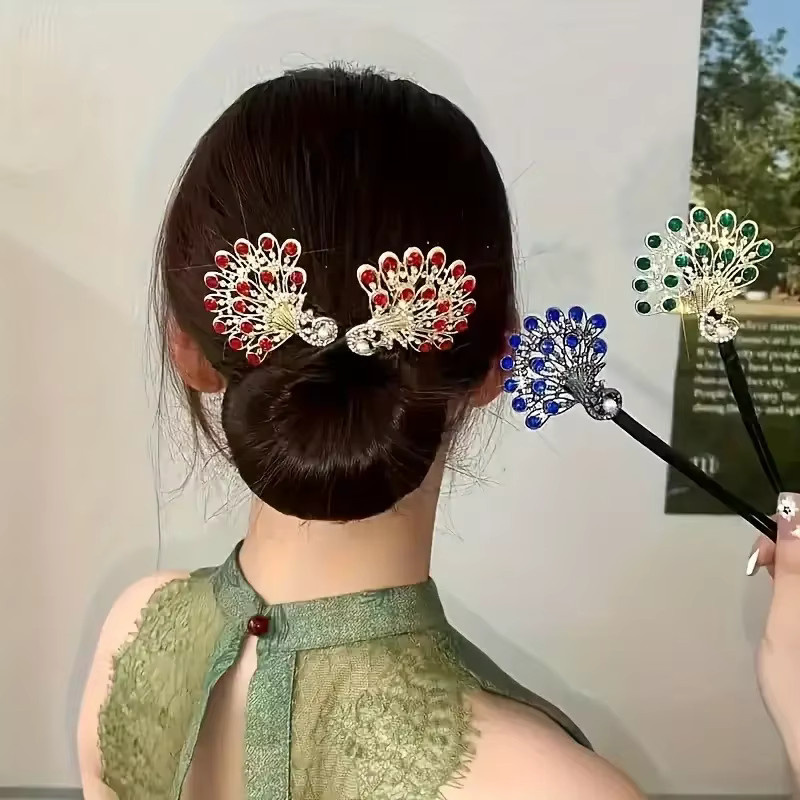 ZYFHTT Haarspange Strass-Pfau, Damen - Bild 2