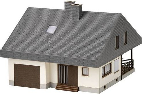 Faller H0 Bungalow mit Plattendach Modellbau Einfamilienhaus - Bild 1