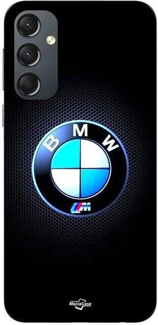 MANIACASE Silikon Handyhülle für Samsung Galaxy A54 in Schwarz mit leuchtendem BMW M Logo - Bild 1