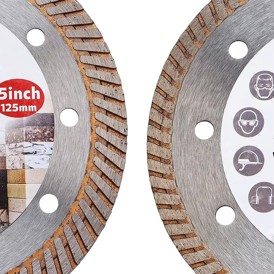 Casaverde Turbo Diamond Blade X Lock Trennscheibe Silber, Durchmesser: 125 mm, für Keramikfliesen, Schiefer und Granit - Bild 2