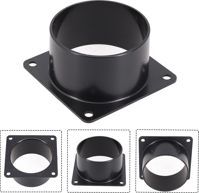 Flanschverbinder ABS schwarzer flexibler Schlauchverbinder für Abluftanschlüsse 75/100/120 mm - Bild 1