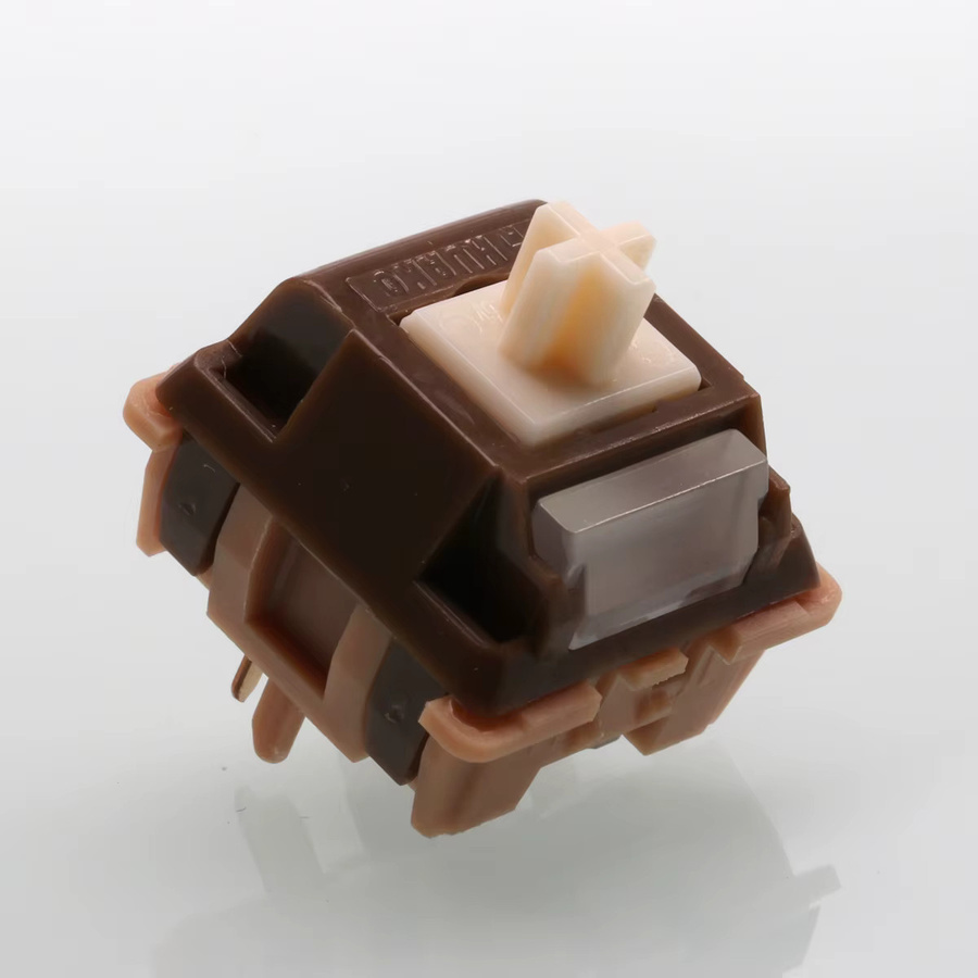 Varaxima Diego Karamell-Latte-V2-Schalter, 45 g, linear, vorgeschmiert, 5-polig, HotSwap-Schalter für MX-Gaming-Mechanische Tastaturen, Braun - Bild 3