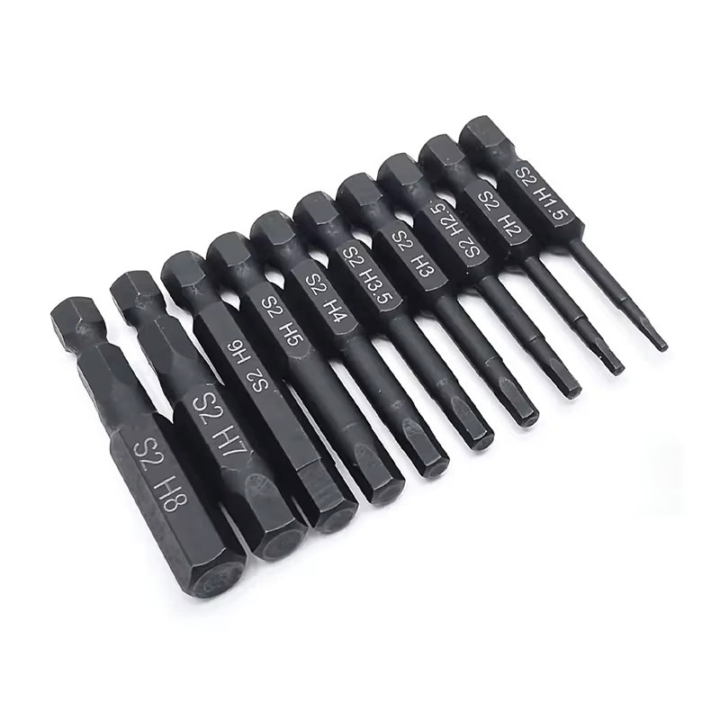 WEEKS 10-in-1 Magnetisches Bit-Set aus S2-Legiertem Stahl mit metrischem Sechskantschlüssel und Schnellspanner für elektrische Bohrmaschinen - Bild 6