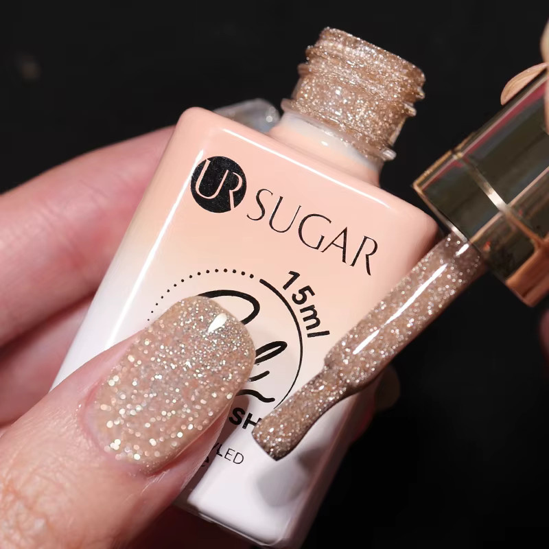 UR SUGAR Nagellack Gold-Silber, Schimmernd, 15 ml - Bild 3