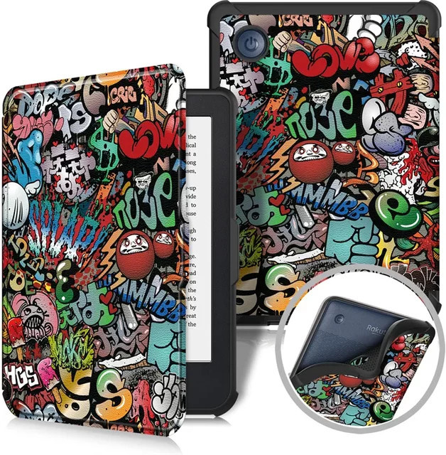 Magnetisches Smart Cover für Kobo Clara BW in Multicolour mit gemaltem Design und Sleep/Wake-Funktion - Bild 1