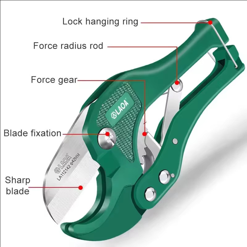 LAOA Rohrschneider aus Aluminiumlegierung mit 42mm Schneide für PPR, PVC und CPVC, Ratschenschere mit 5CR13 Klinge - Bild 2
