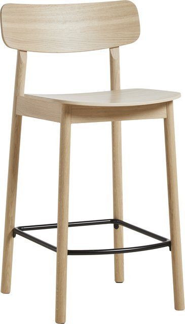 Woud Soma Counter Stuhl aus Eiche und Metall im skandinavischen Design in Schwarz oder Weiß - Bild 1