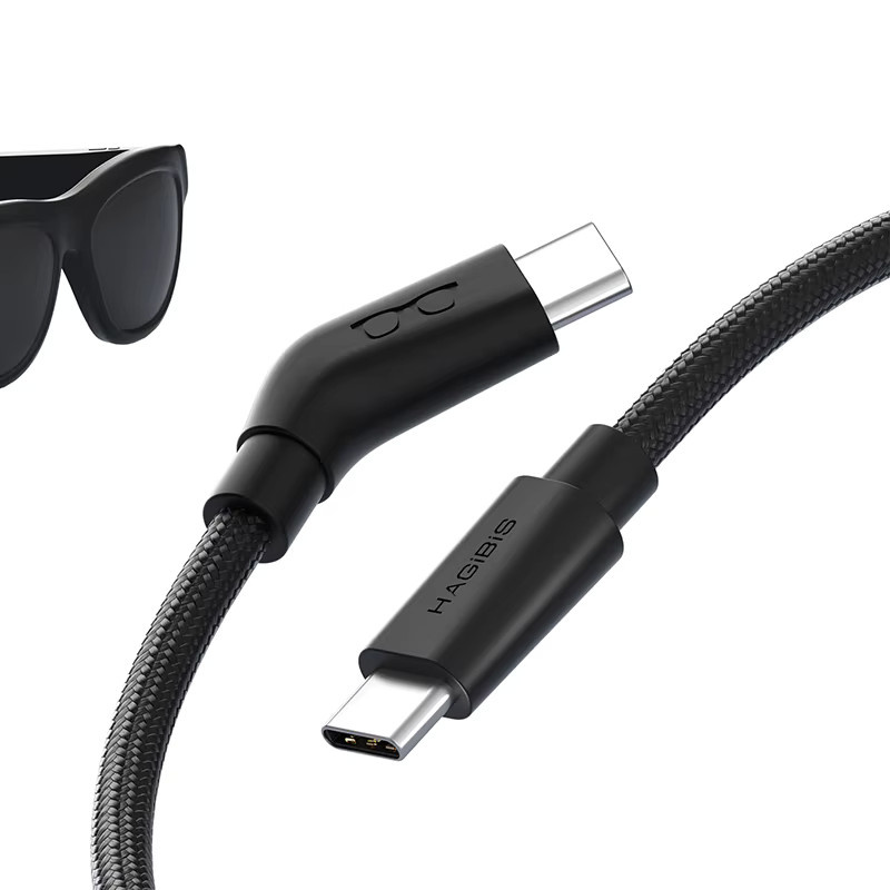 Hagibis AR Smart Glasses USB-C Lade- und Datenkabel mit Keilstecker für XREAL One/Air und RayNeo Air VITURE, Schwarz - Bild 5