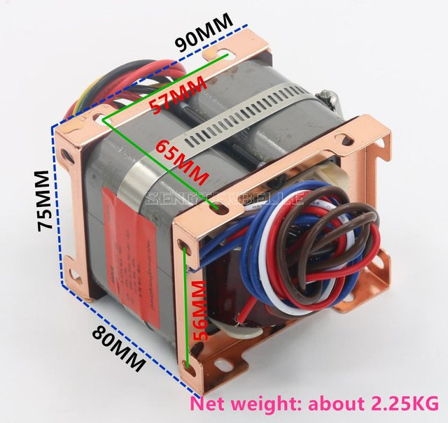 SENGTERBELLE Hallo-End 100 W Dual C-Typ Eisen Kern Vakuum Rohr Verstärker Power Transformator für KONDO M77 Vorverstärker, 250 V-0-250 V + 12,6 V + 6,3 V - Bild 1