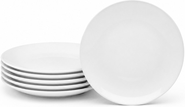 van Well Brotteller New York aus Porzellan, Weiß, 6er Pack, Durchmesser: 16,5 cm, Höhe: 2,2 cm - Bild 1