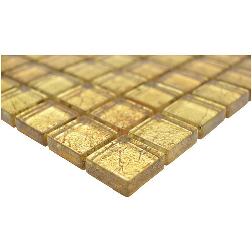 HuH Mosaik Foil Mosaikfliese aus Glas in Gold, B/L: 30 x 30 cm - Bild 2