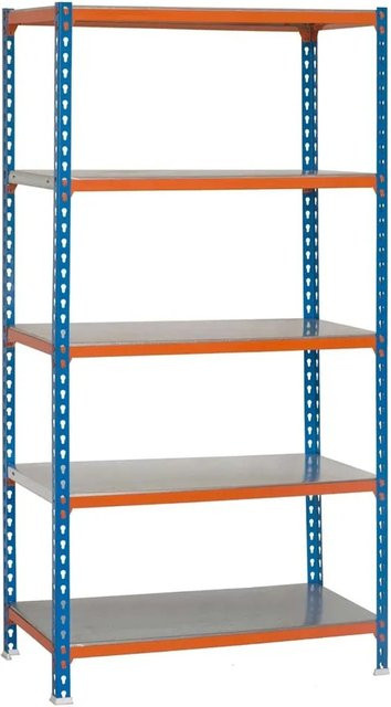 PROREGAL Schwerlastregal Metal Shark in Blau-Orange, H x B x T: 180 x 80 x 40 cm - Bild 1