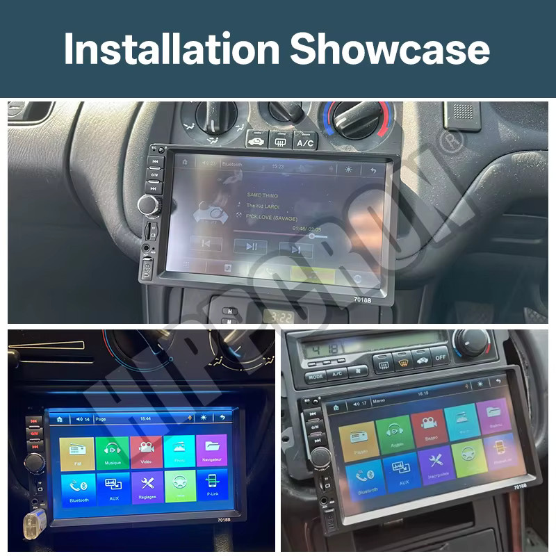 Hippcron 1DIN Multimedia MP5-Player Autoradio mit 7 Zoll HD-Touchscreen, Bluetooth, USB, Aux-Eingang, Mirror Link und Kameraunterstützung in Schwarz - Bild 6