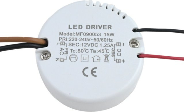 CENFAYA Runder LED-Treiber Netzteil Adapter für LED-Streifenlampe Innenbeleuchtung AC 220-240V zu DC 12V 24V - Bild 1