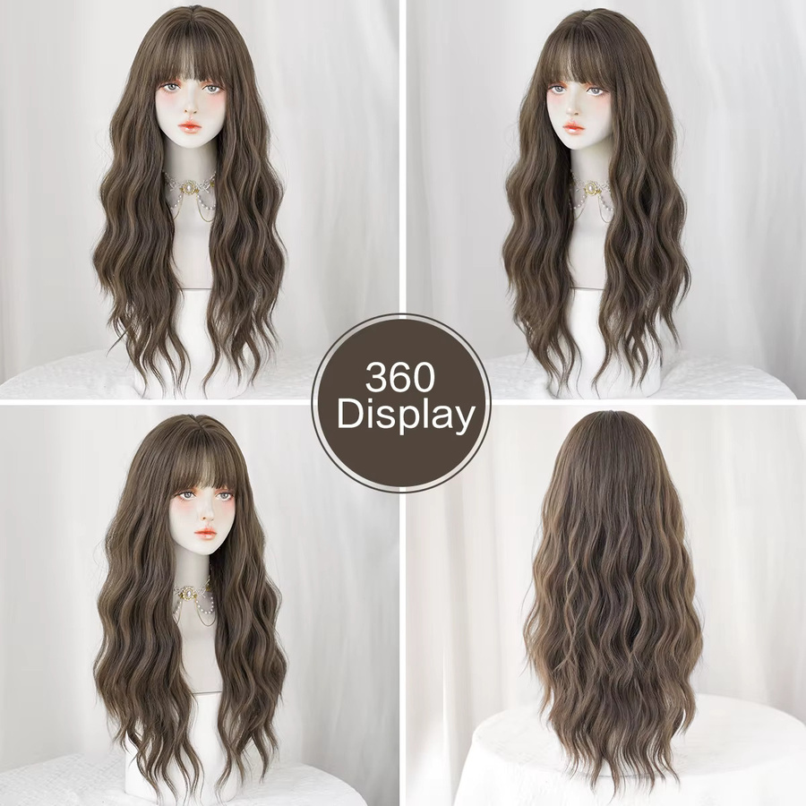 7JHH WIGS Perücke, Lange Wasserwellen, Braun, Damen - Bild 5