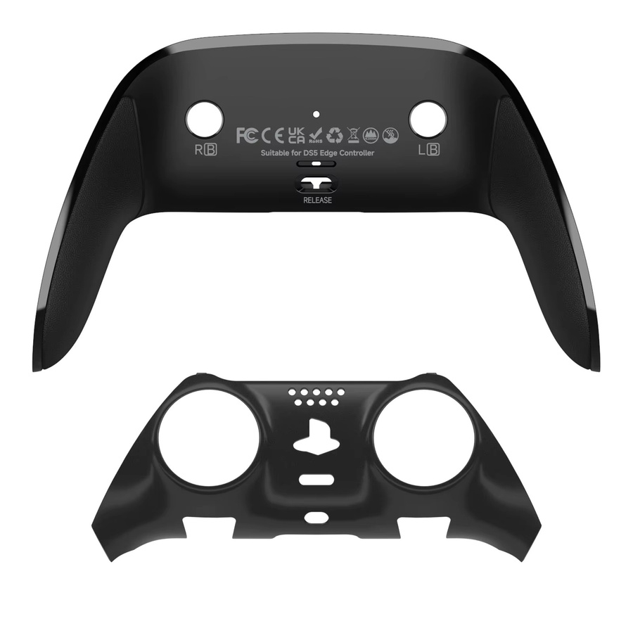 Anti-Slip Ersatz-Gehäuse für PS5 Controller Rückseite in Schwarz - Bild 2