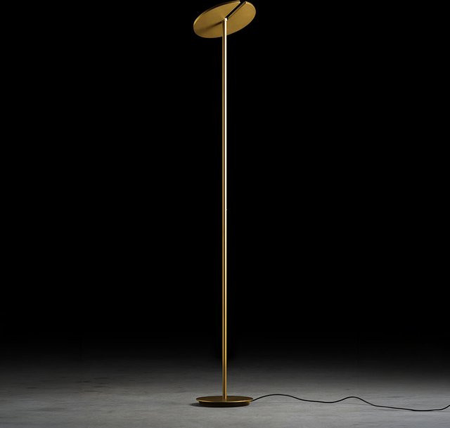 Holtkötter Naxos LED-Deckenfluter Messing eloxiert mit dim2warm Technologie und Up-Down-Lichtfunktion - Bild 1