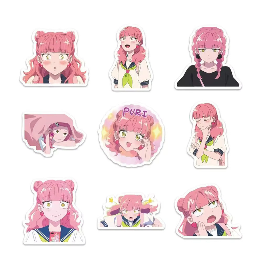 MOLLK Kawaii Anime Aufkleber Set Du und ich sind polarer Gegensatz, Mehrfarbig - Bild 2