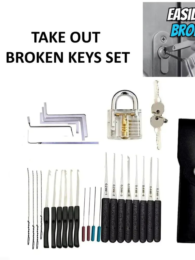 itstool 5-in-1 Tragbares Lock-Pick-Set mit automatischem Schlüssel-Extraktor und Haken zum Entfernen gebrochener Schlüssel - Bild 3