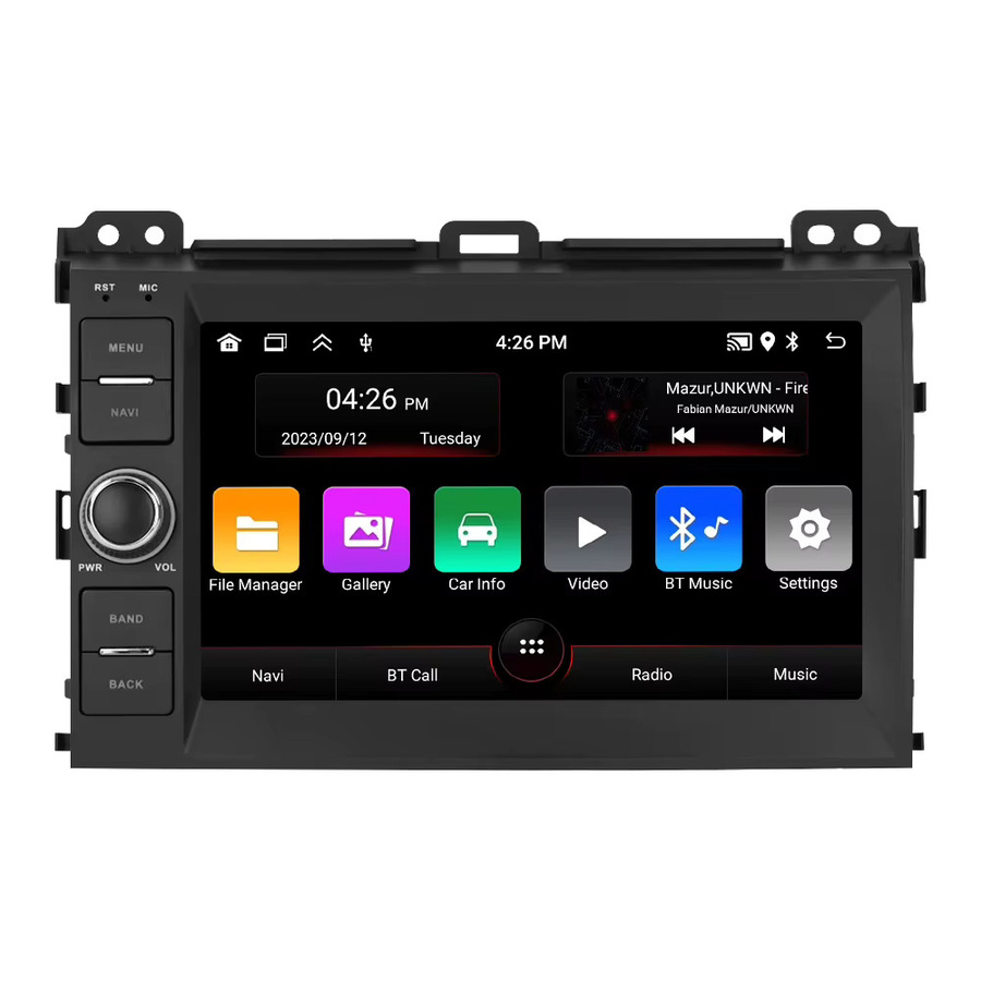 NaviFly Android 14 Auto Radio für Toyota Land Cruiser Prado 120 mit 7 Zoll Display, 2GB RAM, 64GB Speicher, GPS, Wireless Carplay und Multimedia Player in Schwarz - Bild 5