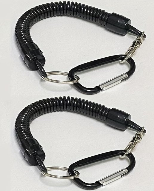 Handy-Sicherungsband Lanyard in Schwarz mit Karabiner als Anti-Diebstahl-Handy-Riemen für Outdoor-Aktivitäten wie Skifahren, Wandern, Radfahren, Angeln und Klettern - Bild 1