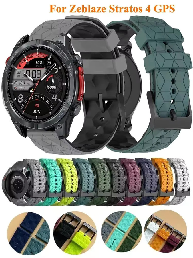 Zeblaze Uhrenarmband Silikon, 22 mm, Schwarz, Unisex - Bild 5
