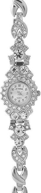 Armbanduhr Damen, Quarz, Silber, Diamantbesetzt, Legierung - Bild 1