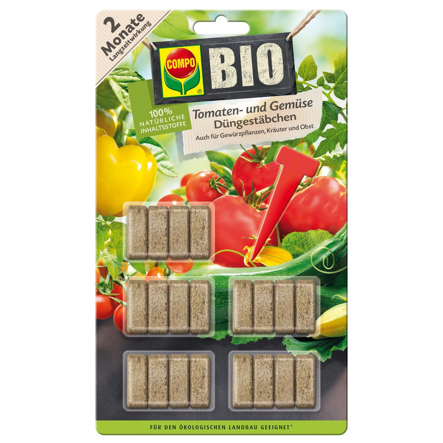 Compo Bio Bio Düngestäbchen für Tomaten, Gemüse, Obst, Gewürze und Kräuter, 20 Stück - Bild 2