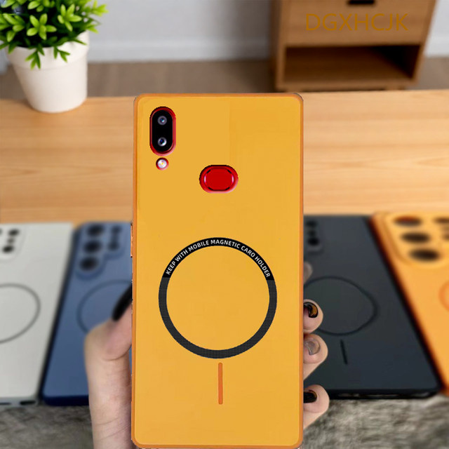Stoßfeste magnetische Handyhülle für Samsung Galaxy A10S und Galaxy M01S mit harter Silikon-Rückseite in Multicolor - Bild 1