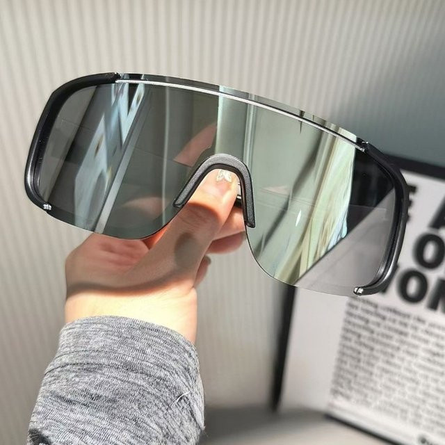 BMAD Sportsonnenbrille, Unisex, Vollrand, Wrap, Schwarz, Kunststoff - Bild 1