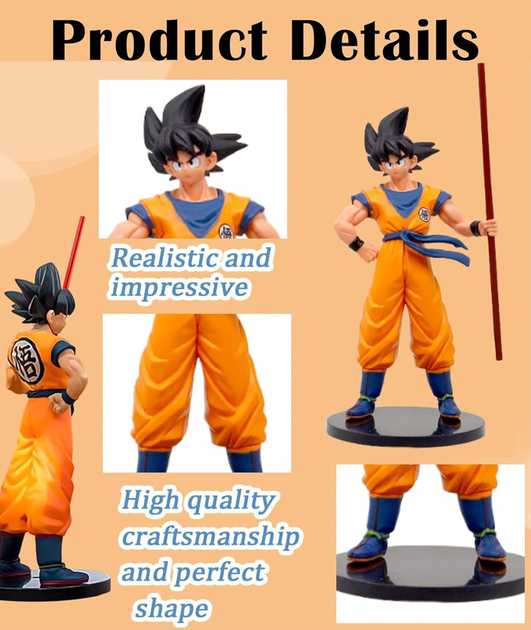 Fashnics Dragon Ball Goku Super Saiyan Actionfigur 22cm - Bild 4
