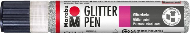 Marabu Glitter Pen in Silber - Bild 1