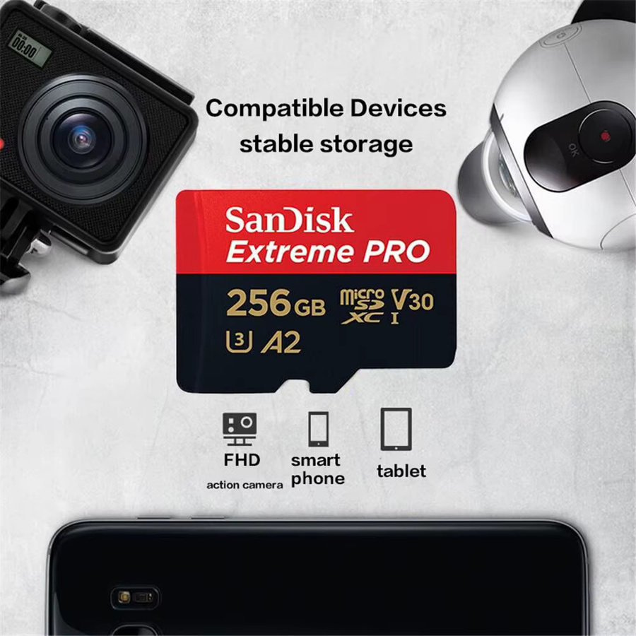 SanDisk Extreme PRO Micro SD V30 Speicherkarte mit bis zu 200MB/s für 4K-Aufnahmen - Bild 1