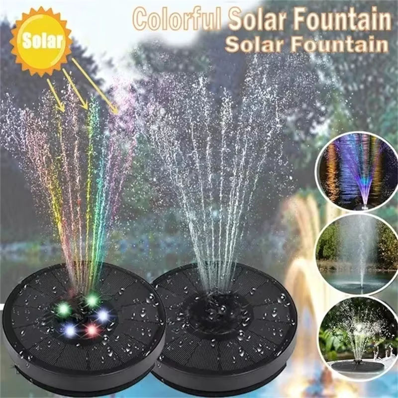 Solar Brunnenpumpe Set mit Solarpanel für Garten und Vogelbad in Multicolor - Bild 3