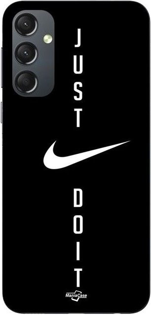 Maniacase Schutzhülle für Samsung Galaxy S25 FE mit Nike Logo Just do it Design in Schwarz - Bild 1