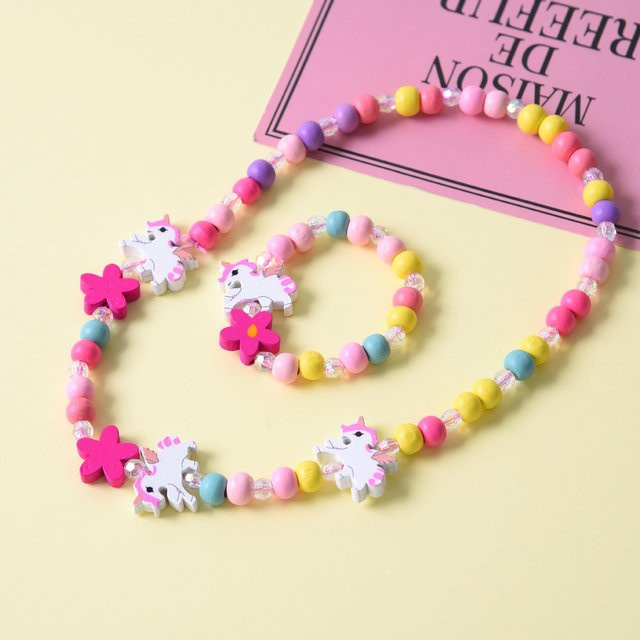 Laudsong Halskette und Armband, Holz, Perle, Bunt, Kinder - Bild 1