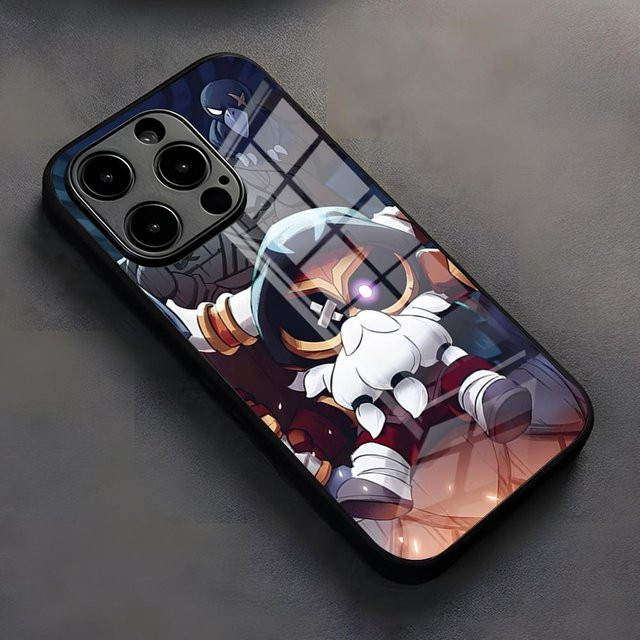 B-Brawls S-Stars Handyhülle mit Glasabdeckung für iPhone, Multicolor - Bild 1