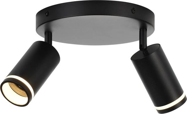 NETTLIFE Deckenstrahler aus Metall in Schwarz, modern und verstellbar mit GU10 LED-Leuchtmittel - Bild 1